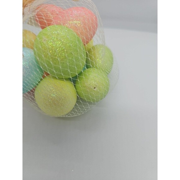 5 Pack - 12 Pastel Glitter Plastic Easter Egg Vase Filler Spring Home Decor - Picture 5 of 6